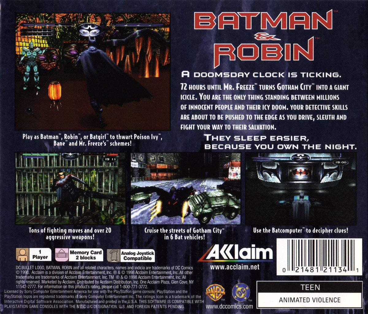 Batman and Robin - back