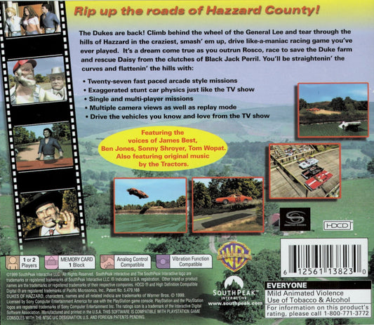 Dukes of Hazzard Racing for Home - back