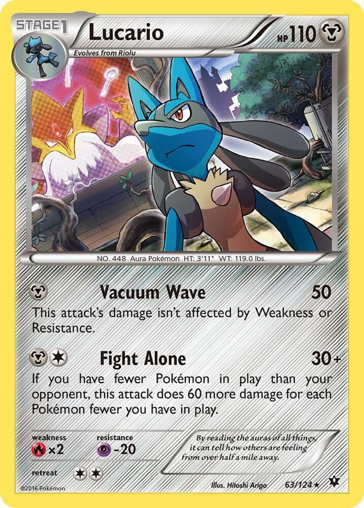 Lucario - 63/124 (Holofoil) - LP - front