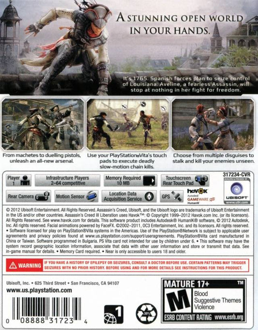 Assassin's Creed III: Liberation - back