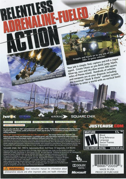 Just Cause 2 - back