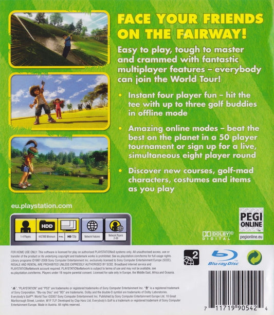 Hot Shots Golf Out of Bounds - back