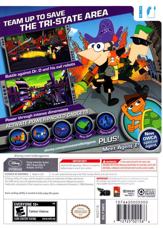 Phineas and Ferb: Across the 2nd Dimension - back