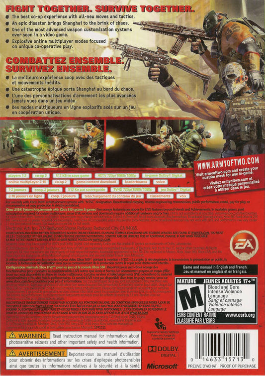 Army of Two: The 40th Day - back