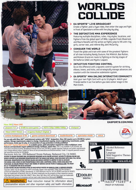 EA Sports MMA - back
