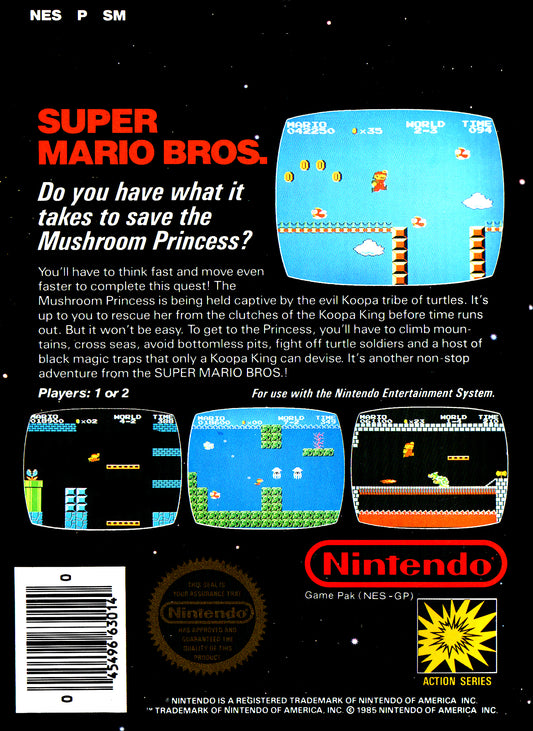 Super Mario Bros - back