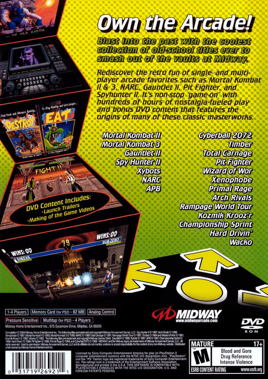 Midway Arcade Treasures 2 - back