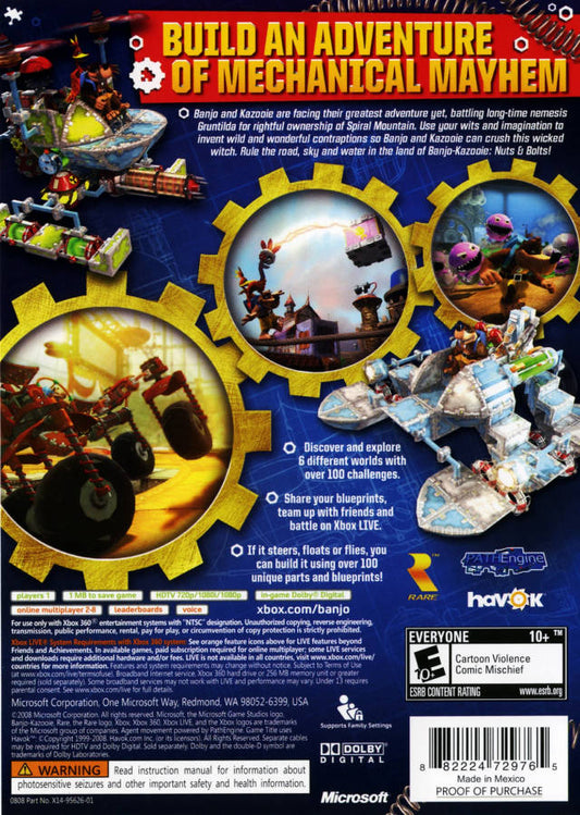 Banjo-Kazooie Nuts & Bolts - back