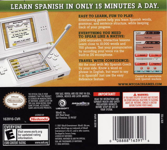 My Spanish Coach - back