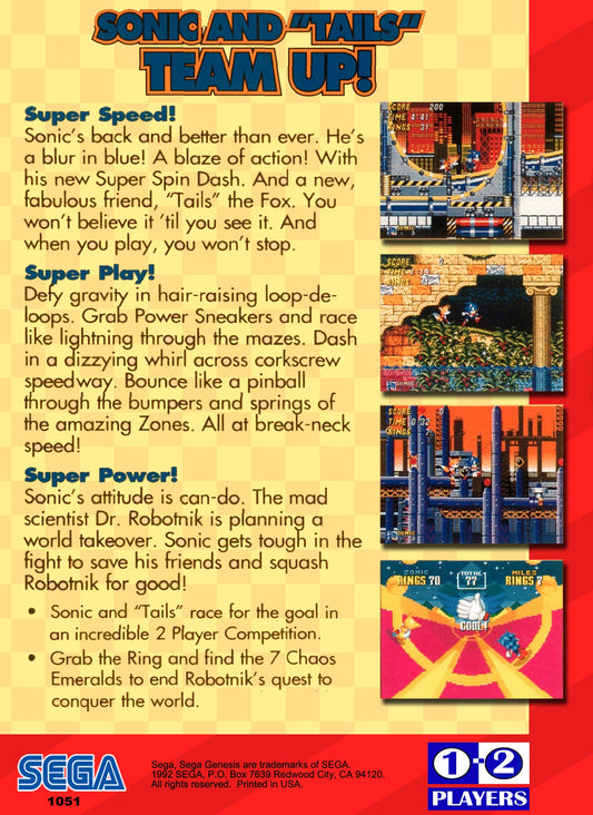 Sonic the Hedgehog 2 - back