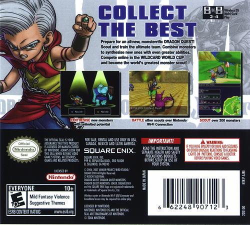 Dragon Quest Monsters Joker - back