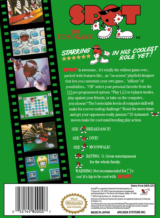 Spot: The Video Game - back