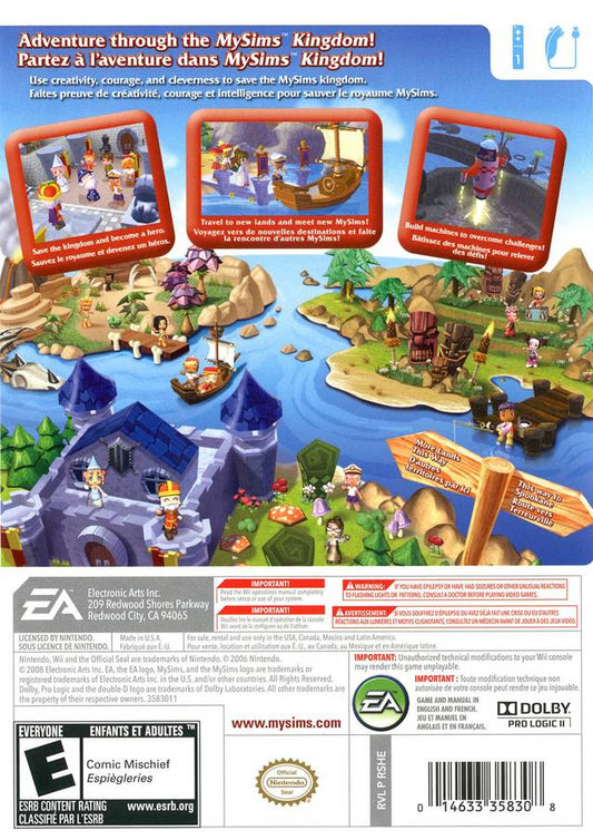 MySims Kingdom - back