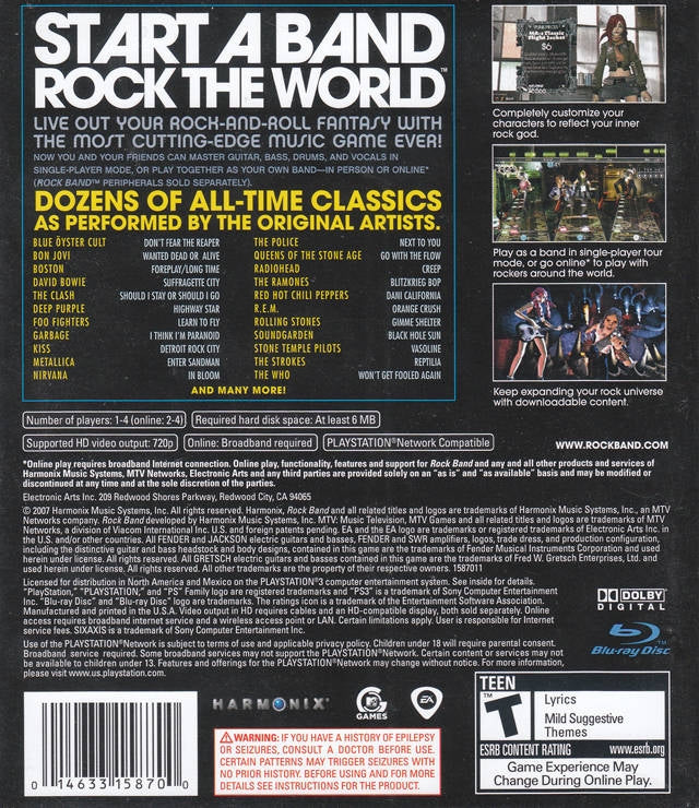Rock Band - back