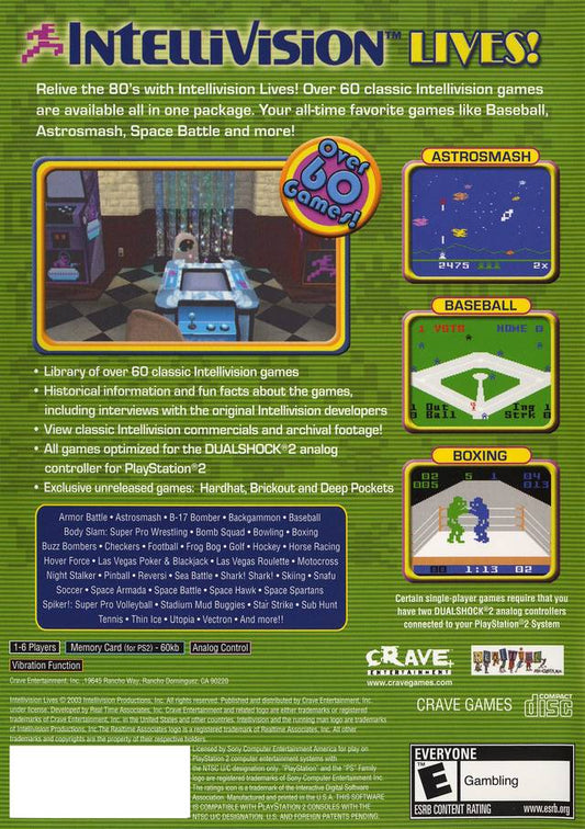 Intellivision Lives - back