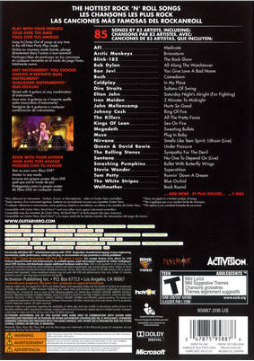 Guitar Hero 5 - back