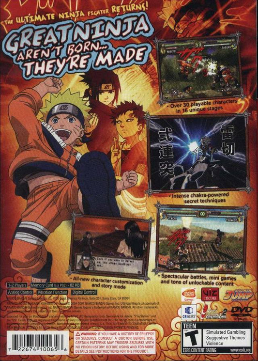 Naruto Ultimate Ninja 2 - back