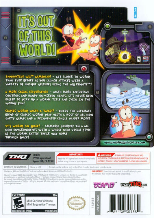 Worms A Space Oddity - back