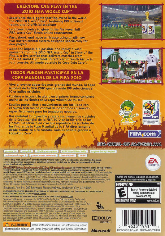 2010 FIFA World Cup South Africa - back