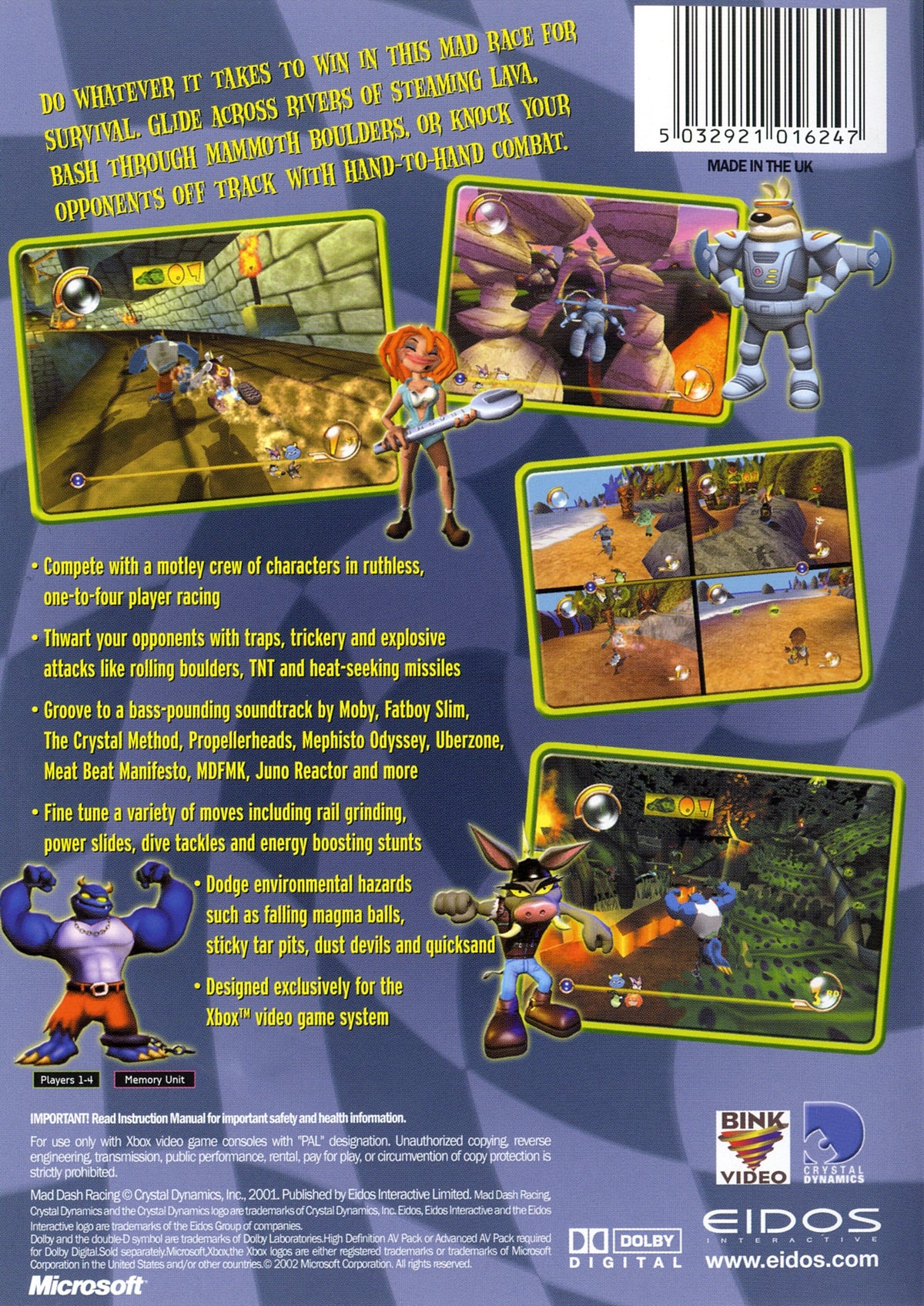Mad Dash Racing - back