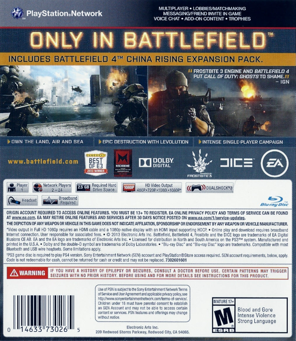 Battlefield 4 - back
