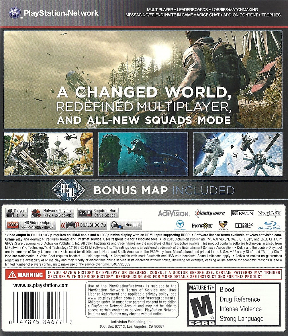 Call of Duty Ghosts - back