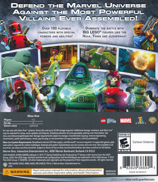 LEGO Marvel Super Heroes - back