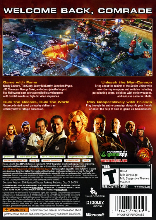 Command & Conquer Red Alert 3 - back