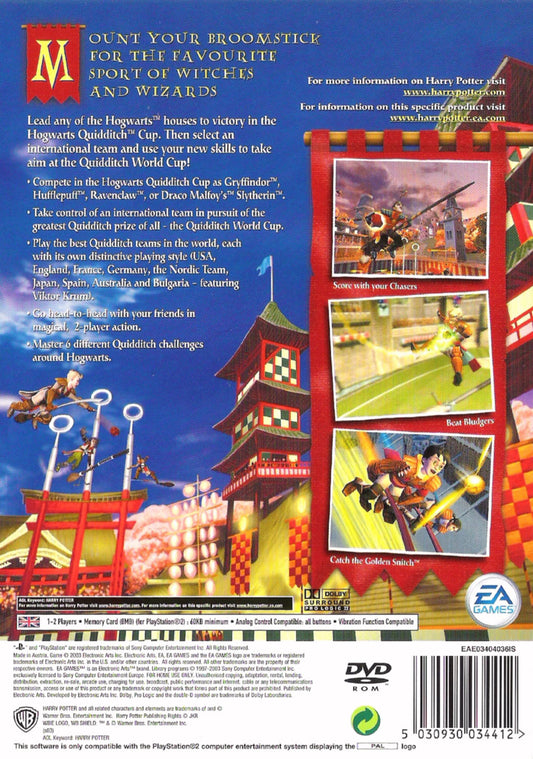 Harry Potter Quidditch World Cup - back