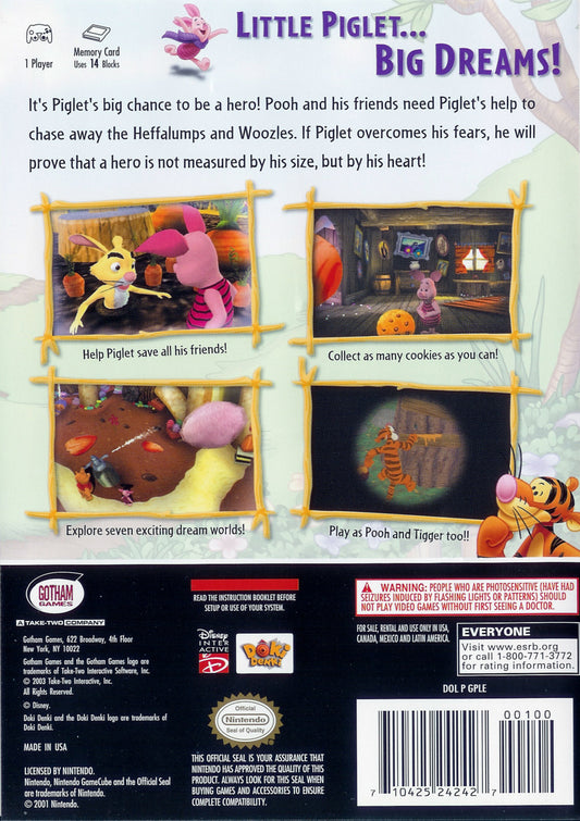 Piglet's Big Game - back