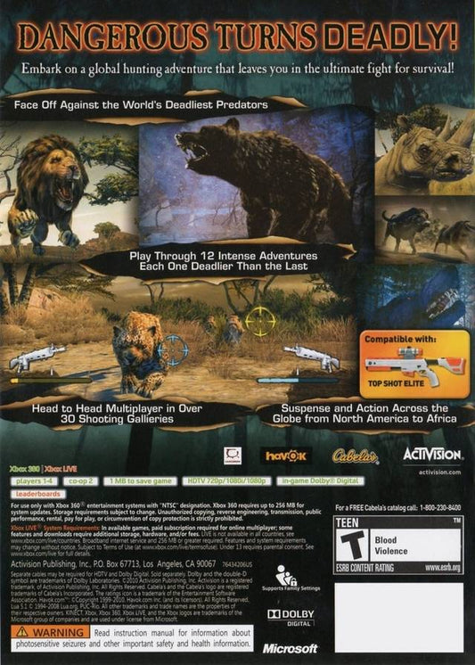 Cabela's Dangerous Hunts 2011 - back