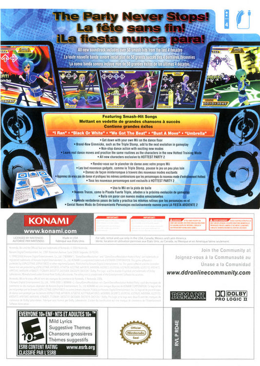 Dance Dance Revolution: Hottest Party 2 - back