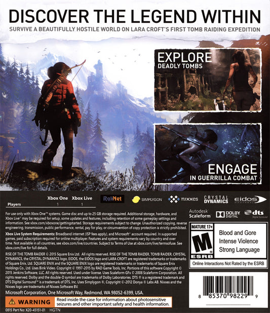 Rise of the Tomb Raider - back