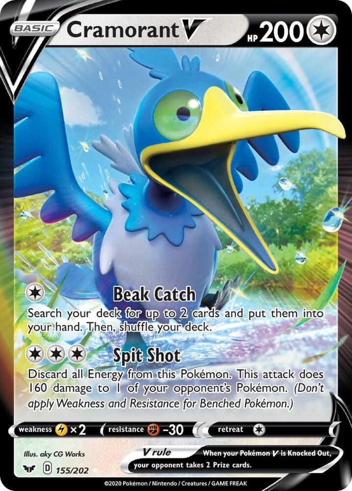 Cramorant V - 155/202 (Holofoil) - NM - front