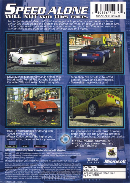 Project Gotham Racing - back
