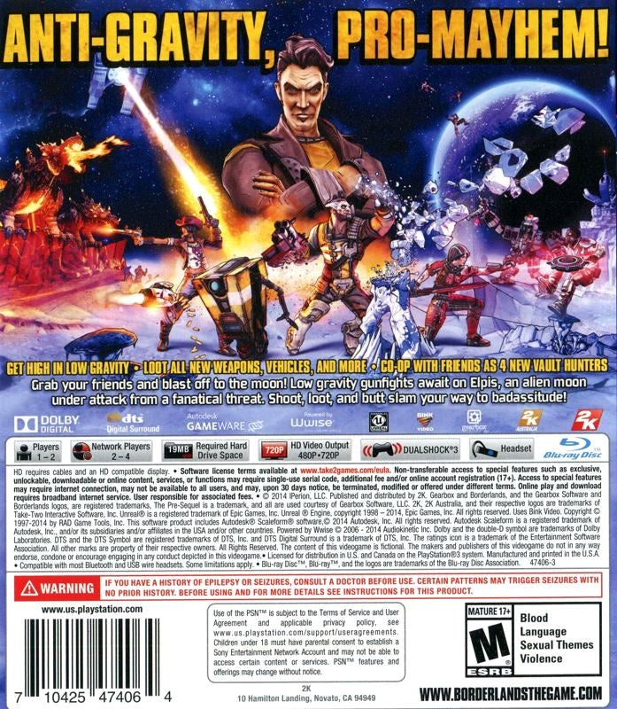 Borderlands The Pre-Sequel - back