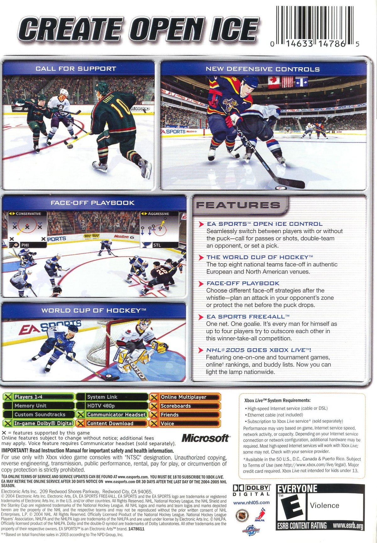 NHL 2005 - back