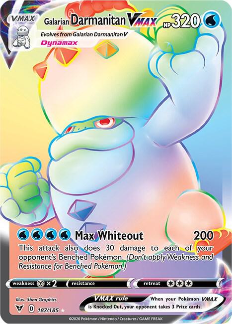 Galarian Darmanitan VMAX (Secret) - 187/185 (Holofoil) - NM - front
