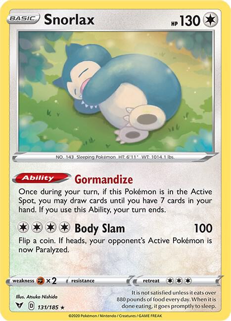 Snorlax - 131/185 (Reverse Holofoil) - LP - front