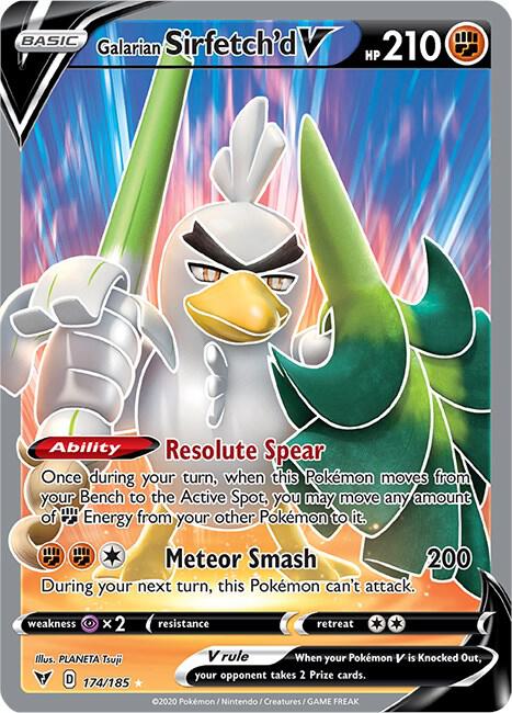 Galarian Sirfetch'd V (Full Art) - 174/185 (Holofoil) - LP - front