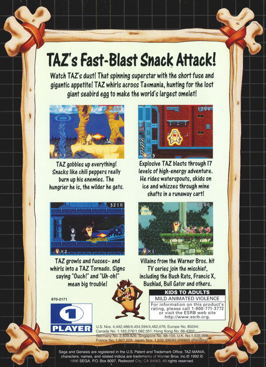 Taz-Mania - back