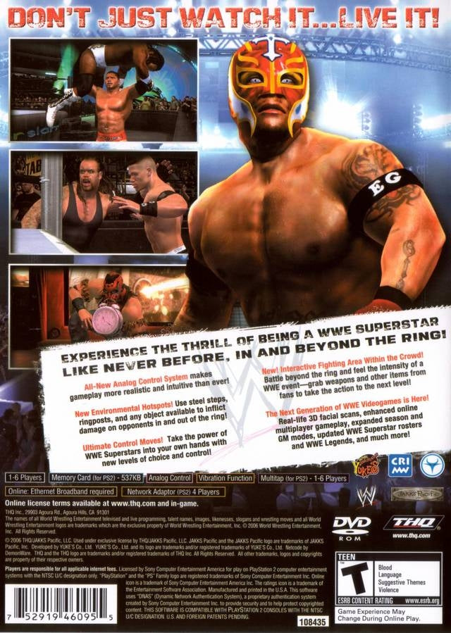 WWE Smackdown vs. Raw 2007 - back