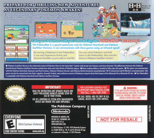 Pokemon SoulSilver Version - back