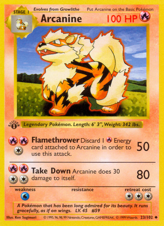 Arcanine - 023/102 - NM - front