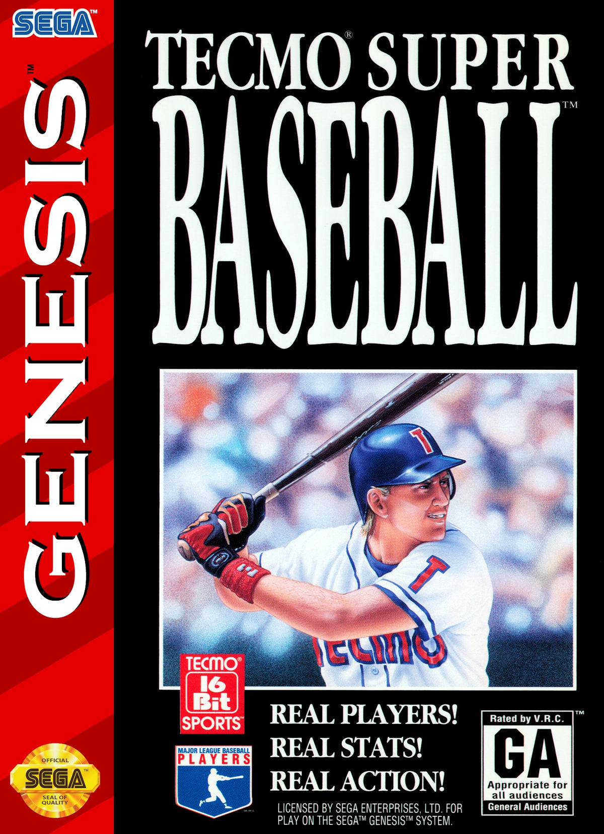 Tecmo Super Baseball - front