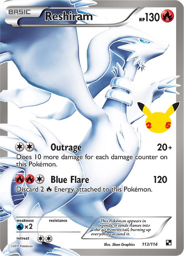 Reshiram - 113/114 (Holofoil) - LP - front