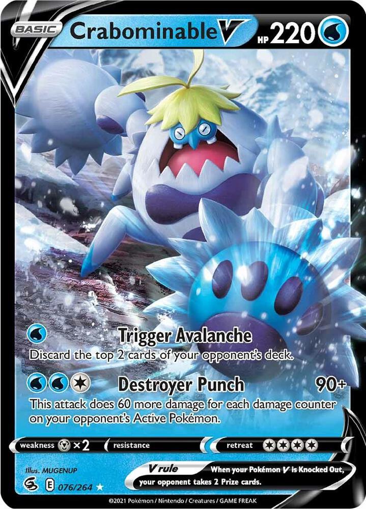 Crabominable V - 076/264 (Holofoil) - NM - front