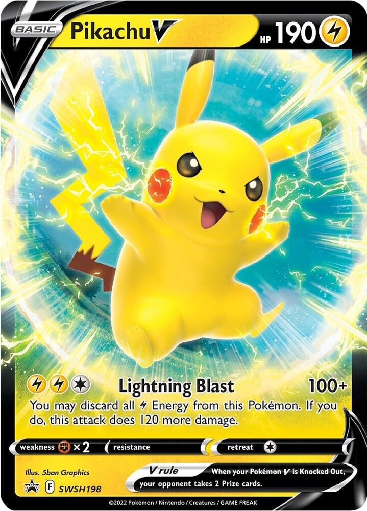 Pikachu V - SWSH198 (Holofoil) - NM - front