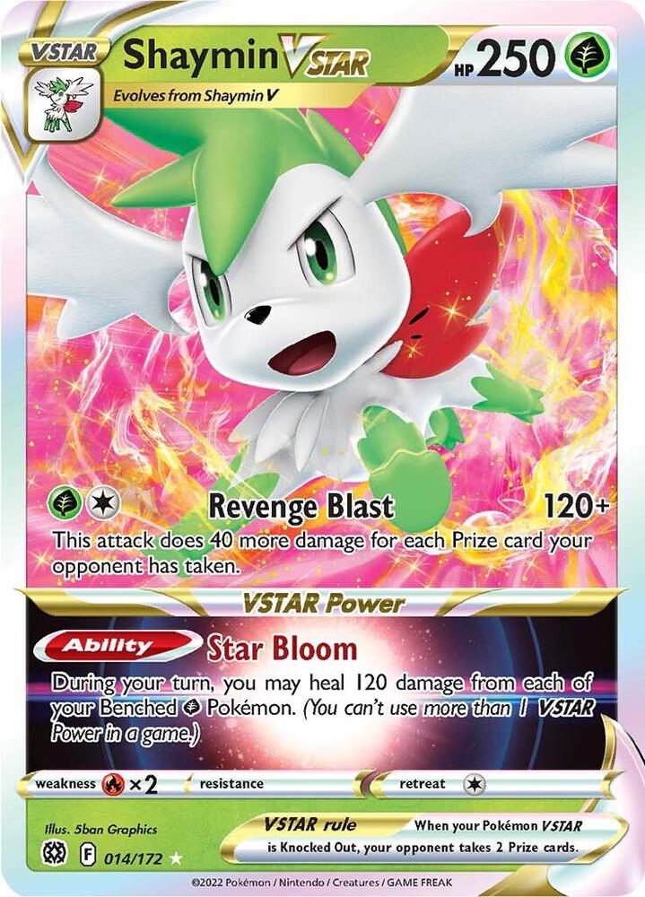 Shaymin VSTAR - 014/172 (Holofoil) - LP - front