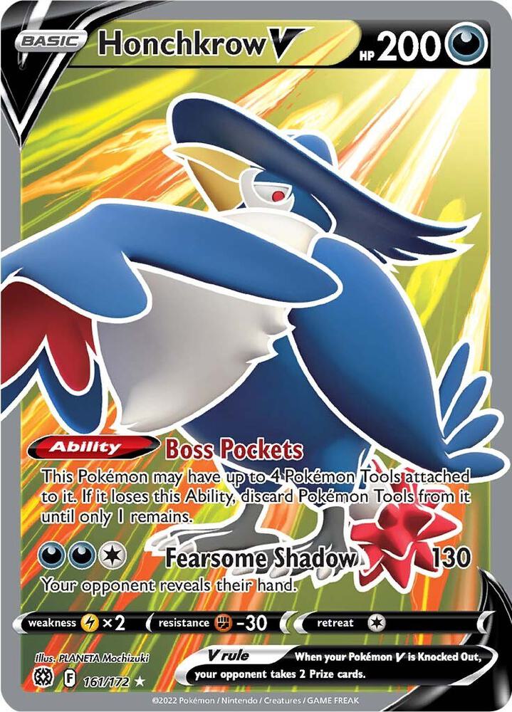 Honchkrow V (Full Art) - 161/172 (Holofoil) - LP - front